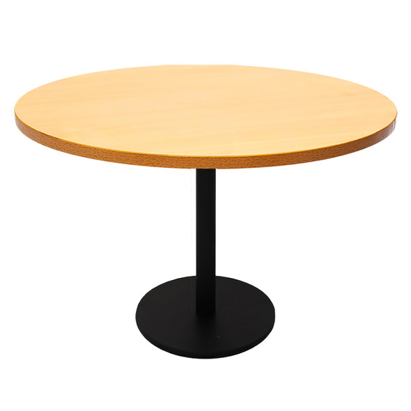 Rapidline Estilo Round Table Flat Disc Base 1200mm Diameter Beech / Black