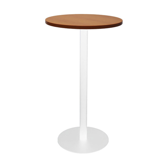 Rapidline Estilo Round Dry Bar Table Flat Disc Base 600mm Diameter Cherry / White