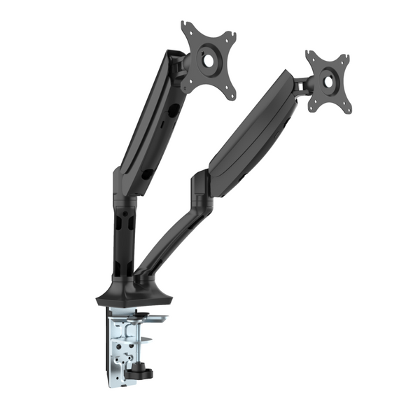 Rapidline Executive Gas Spring Dual Monitor Arm Black Satin