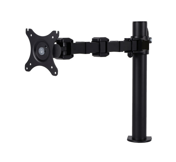 Rapidline Revolve Pole Mounted Single Monitor Arm Black
