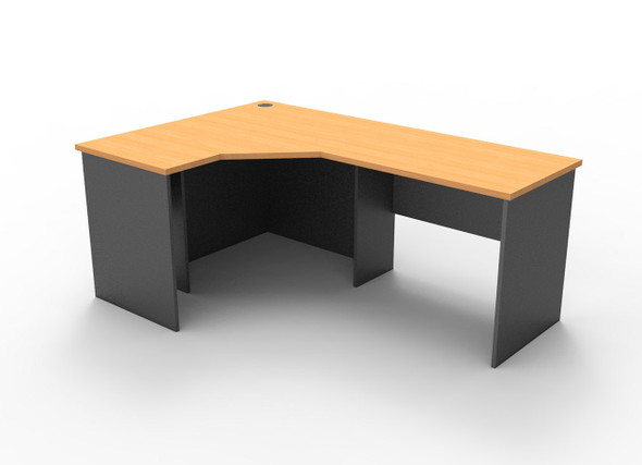 Rapidline Rapid Worker Corner Workstation 1800 x 1500 x 600mm Beech / Ironstone