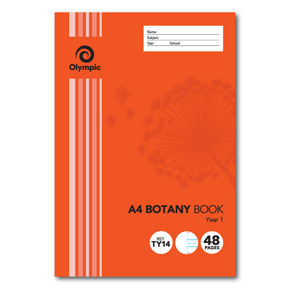 Olympic Botany Book White 48 Pages A4 Year 1 Stapled Pack of 20