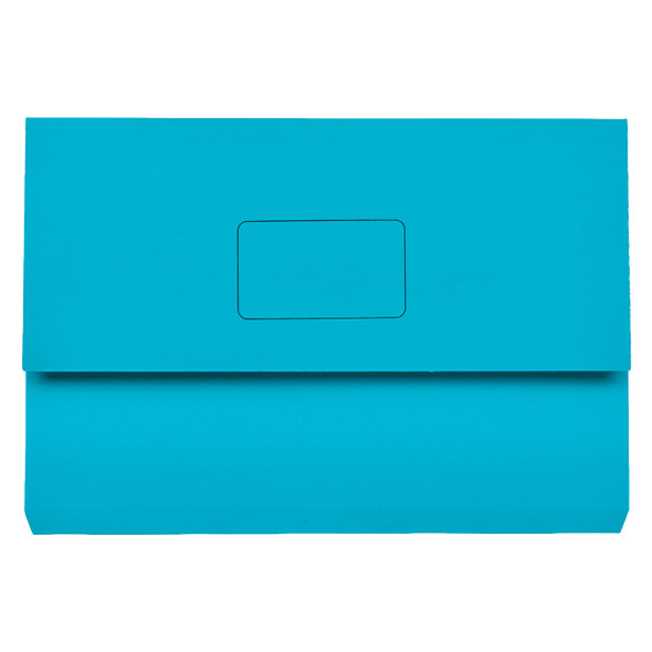 Marbig Slimpick Document Wallet Foolscap Blue Box of 50