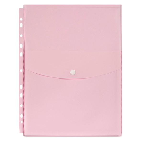 Marbig Binder Wallet A4 Top Open Pastel Pink Pack of 12