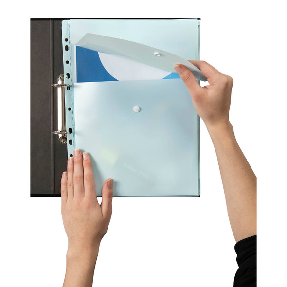 Marbig A4 Binder Wallet Top Open Pastel Blue Pack of 12