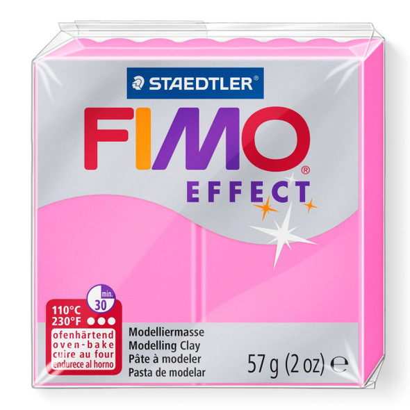 Fimo Effect Standard Block 57g Neon Fuchsia