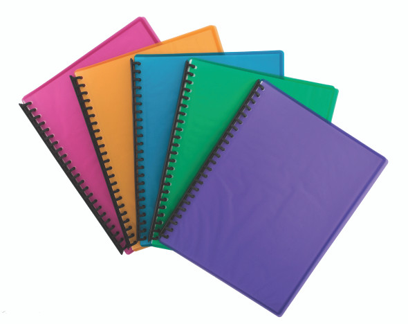Olympic Display Book Refillable A4 20 Pages Bright Assorted Colours Pack of 20