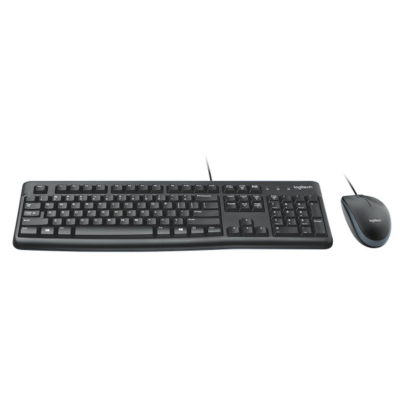 Logitech USB Wired Keyboard and Mouse Combo Black MK120