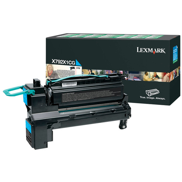 Lexmark X792X1CG Extra High Yield Cyan Toner Cartridge 20000 Pages