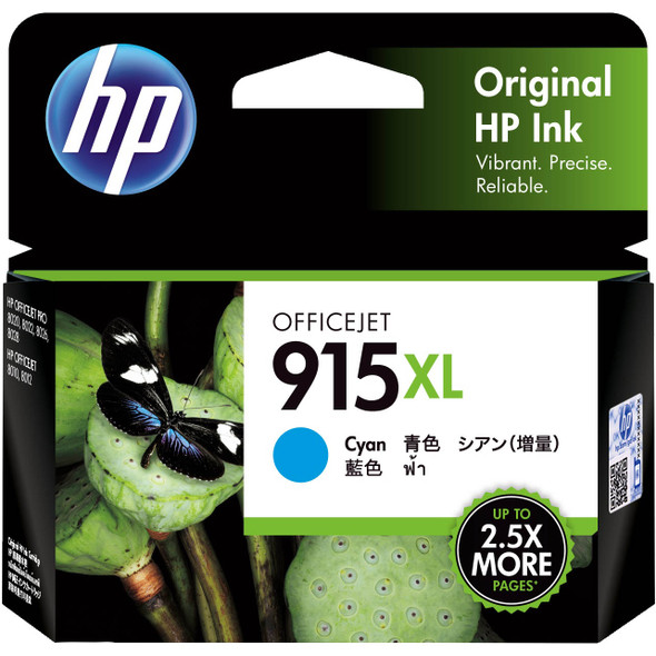 HP 915XL High Yield Original Ink Cartridge Cyan 825 Pages