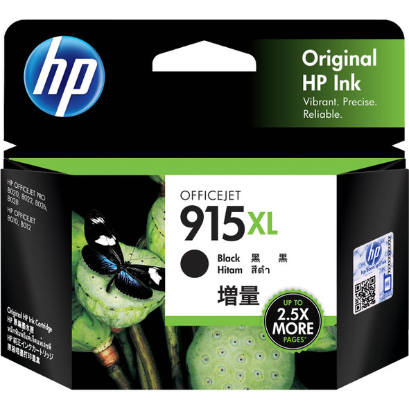 HP 915XL High Yield Original Ink Cartridge Black 825 Pages
