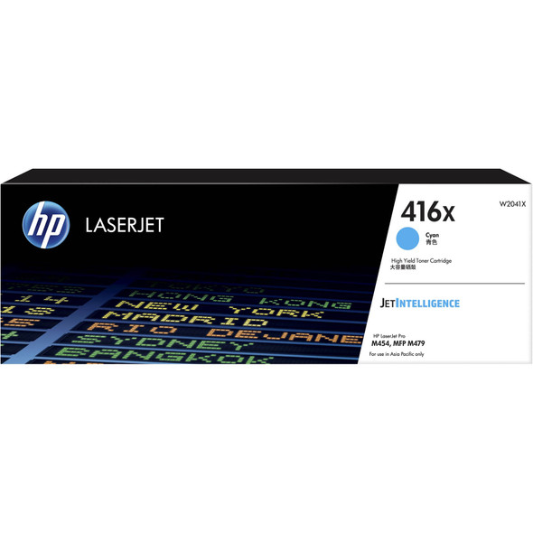 HP 416X High Yield Original LaserJet Toner Cartridge Cyan 6000 Pages