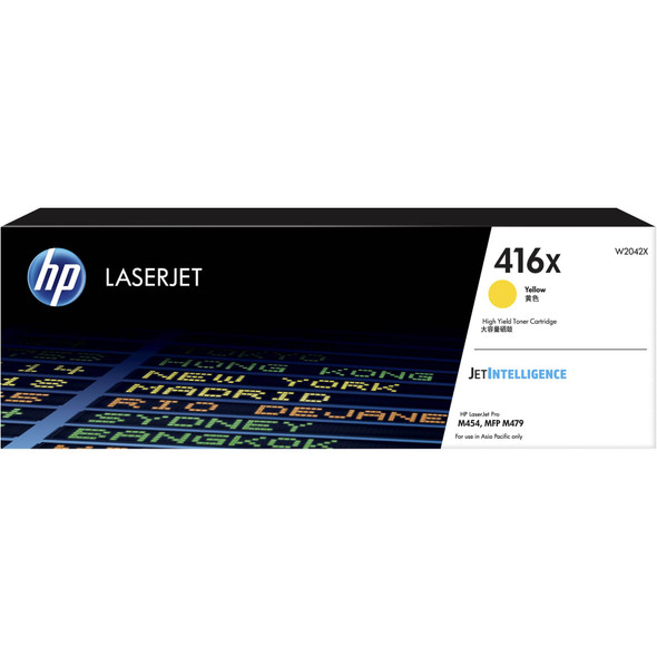 HP 416X High Yield Original LaserJet Toner Cartridge Yellow 6000 Pages