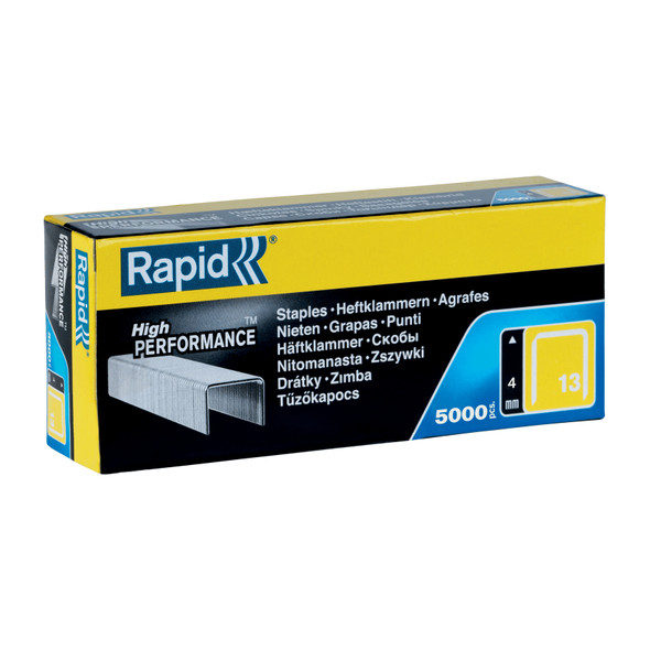 Rapid No.13 Finewire Staples 4mm Box 5000