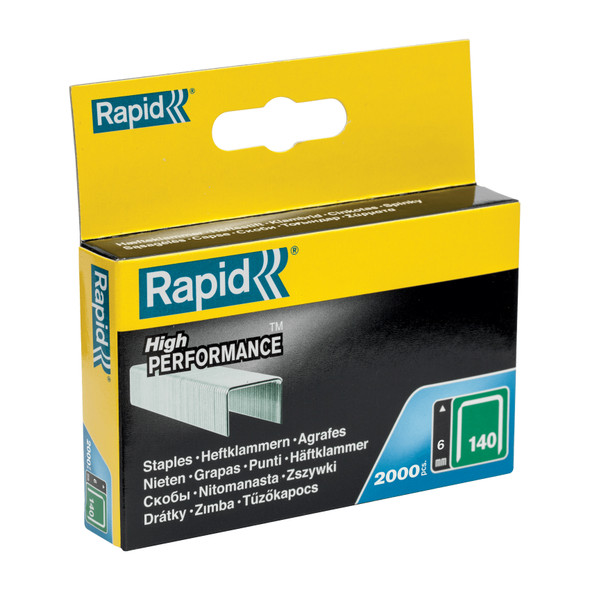 Rapid No.140 Flatwire Staples 6mm Box 2000