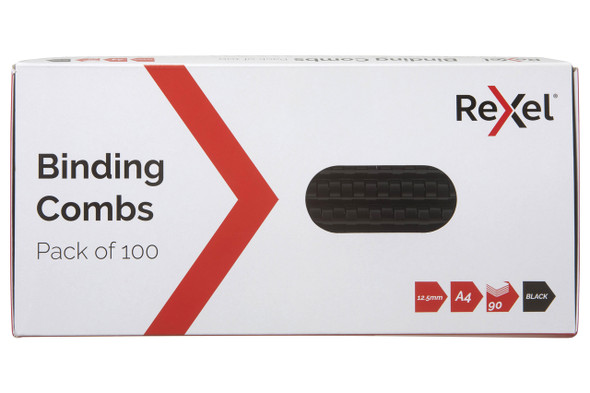 Rexel Binding Comb 12.5mm Black Pack of 100