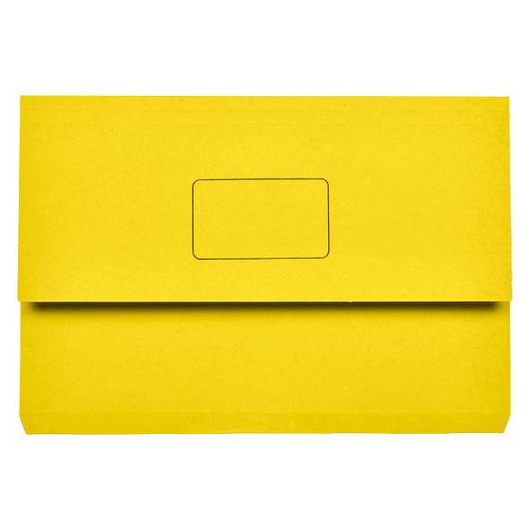 Marbig Slimpick Document Wallet Foolscap Yellow Box of 50