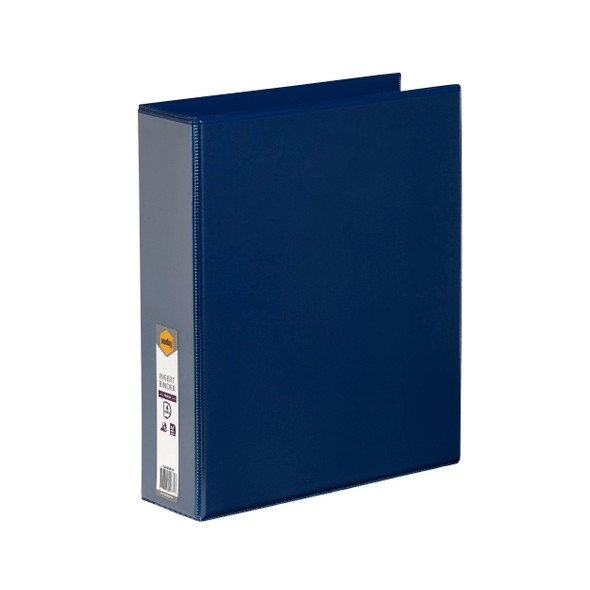 Marbig Clearview Insert Binder 50mm 4D A4 Blue Pack of 12