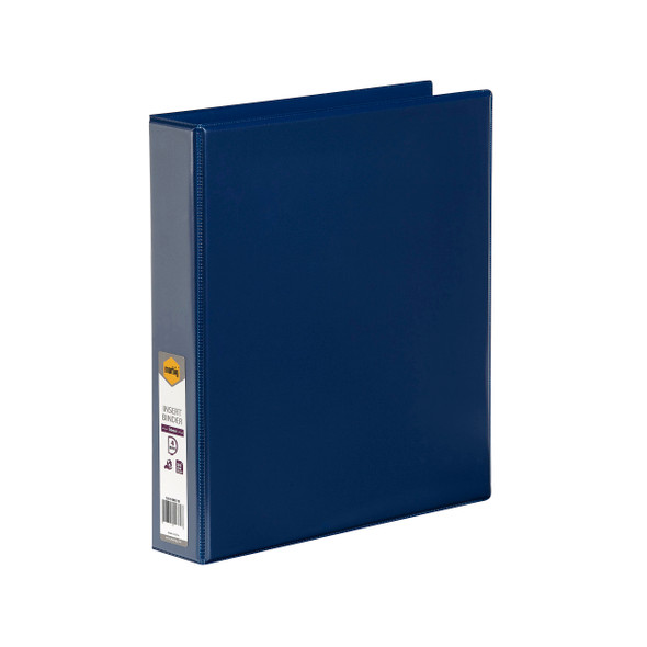 Marbig Clearview Insert Binder 38mm 4D A4 Blue Pack of 12