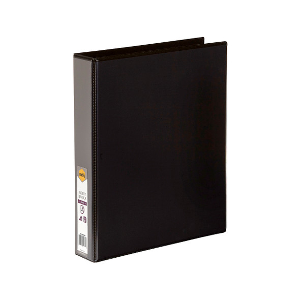 Marbig Clearview Insert Binder 38mm 4D A4 Black Pack of 12