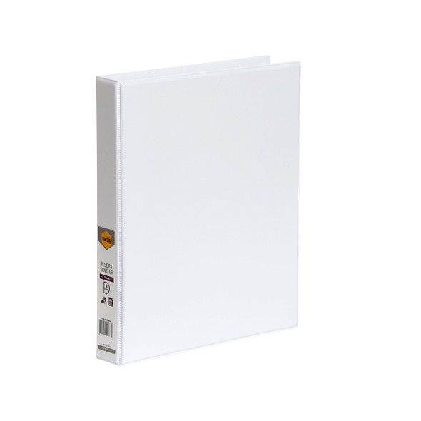 Marbig Clearview Insert Binder 25mm 4D A4 White Carton of 20
