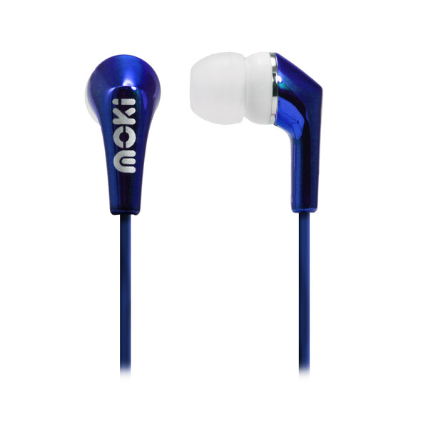 Moki Metallics Earphones Blue