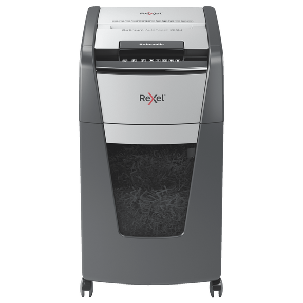 Rexel Optimum AutoFeed+ 225M Micro Cut Paper Shredder Black