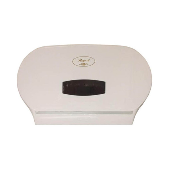 Regal Double Jumbo Toilet Roll Dispenser White Twin Roll ABS Regal Double Jumbo Toilet Roll Dispenser White Twin Roll ABS