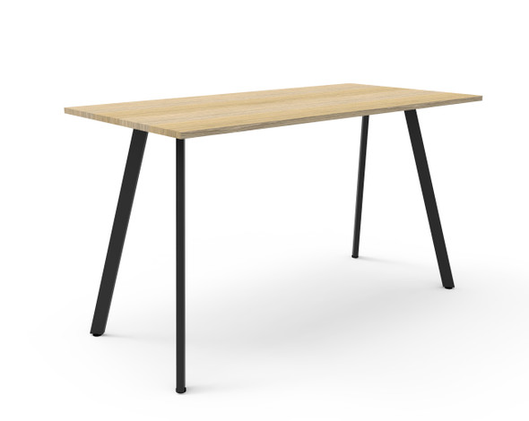 Rapidline Eternity High Bar Table 1500 x 750 x 1050mm Natural Oak / Black Satin