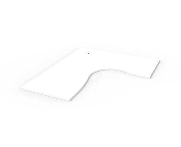 Rapidline Corner Workstation Top 1800 x 1500 x 750 x 25mm Only Natural White