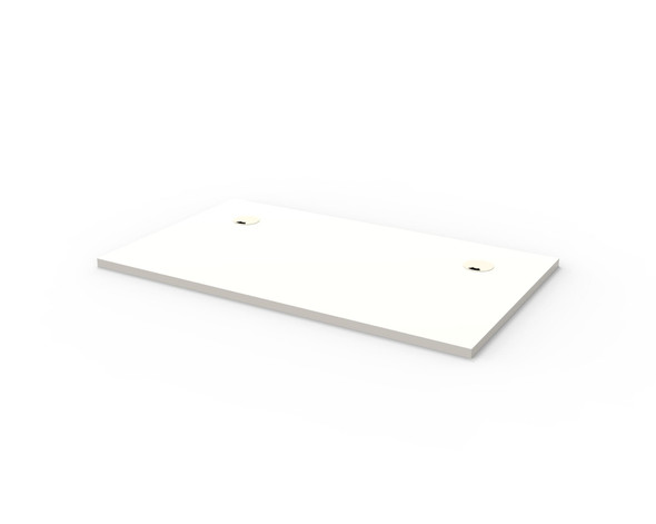 Rapidline Rectangle Table Top 1200 x 700 x 25mm with 2 Cable Port Only Natural White