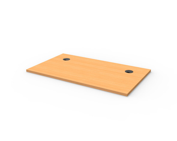 Rapidline Rectangle Table Top 1200 x 700 x 25mm with 2 Cable Port Only Beech