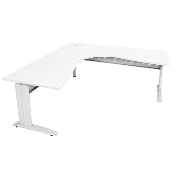 Rapidline Rapid Span Corner Workstation 1800 x 1800 x 700mm Natural White / White Satin