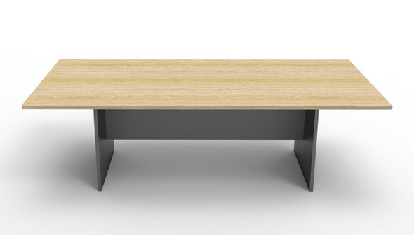 Rapidline Rapid Worker Table Rectangular Meeting and Boardroom 2400 x 1200mm Natural Oak / Ironstone