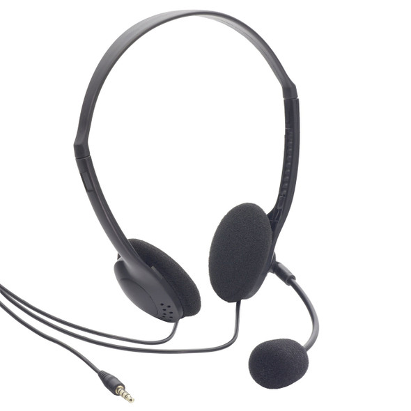 Moki Lite Headphone with Boom Microphone Black