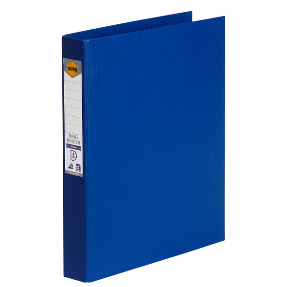 Marbig Ring Binder 25mm 4D Polyethylene A4 Blue Box of 6