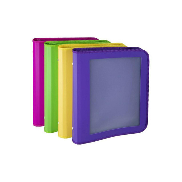 Marbig Professional 25mm 2D Zipper Binder with Insert Cover Assorted Box of 10