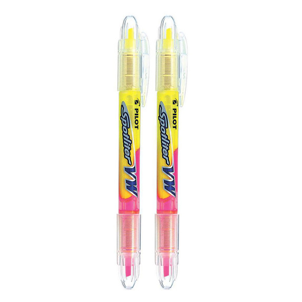 Pilot BegreeN Yellow Pink Spotliter VW Dual Tip Highlighter Chisel Pack 2 Box of 6