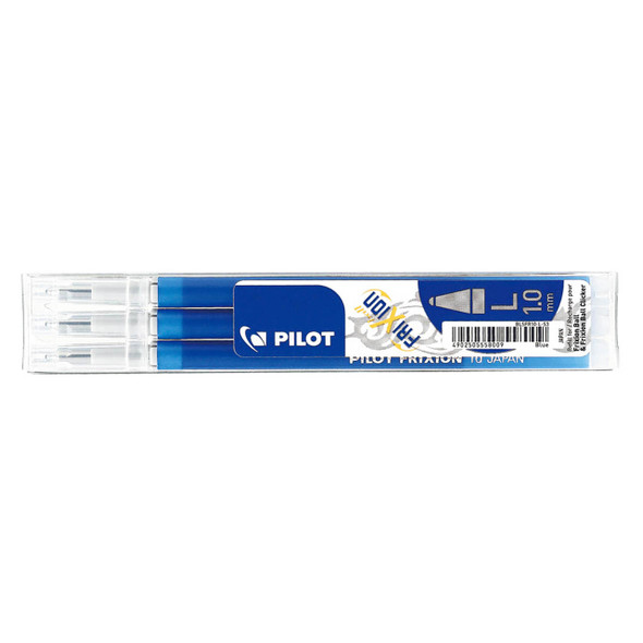 Pilot FriXion Ball Refill 1.0mm Blue Pack of 3