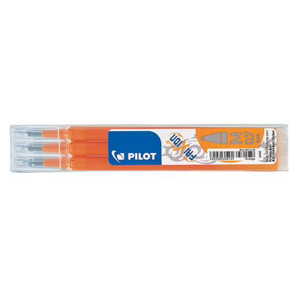 Pilot FriXion Ball Refill 0.7mm Orange Pack of 3