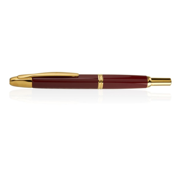 Pilot Capless Gold Accent Fountain Pen Fine Nib Red Barrel