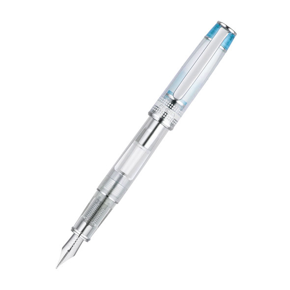 Pilot Prera Transparent Fountain Pen Blue Barrel Medium Nib