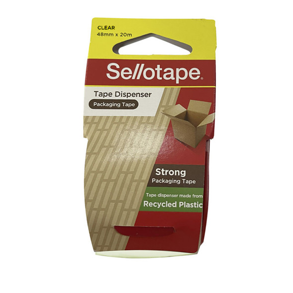 Sellotape Packaging Tape Handheld Dispenser 48mm x 20m Clear Pack of 4