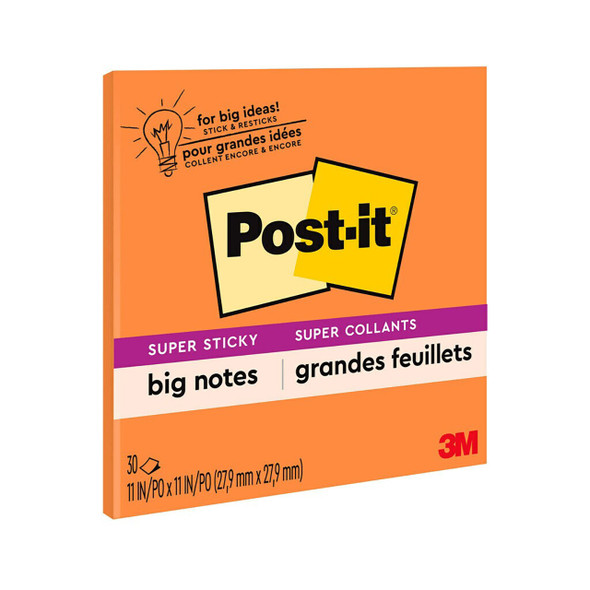 Post-it Super Sticky Big Notes Orange 279 x 279mm BN11O