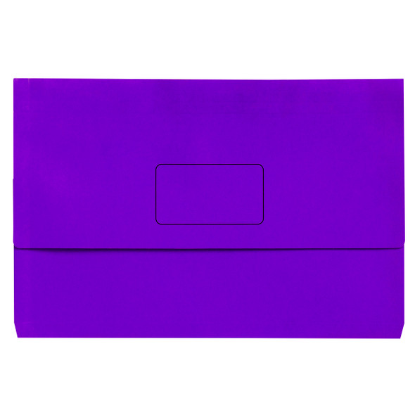 Marbig Slimpick Document Wallet Foolscap Brights Purple Pack of 10