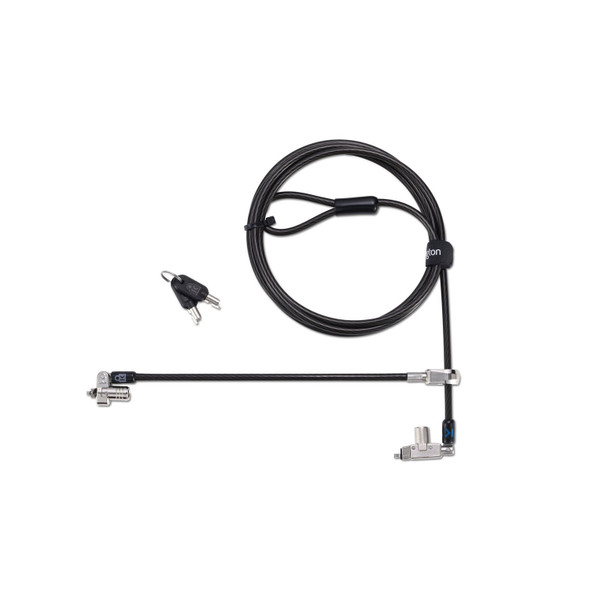 Kensington Slim N17 2.0 Dual Head Laptop Lock for Wedge Slots Master Keyed