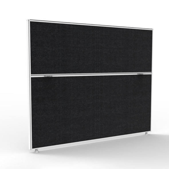 Rapidline Shush30 Plus Screen Black Fabric / White 1500 x 30 x 1200mm