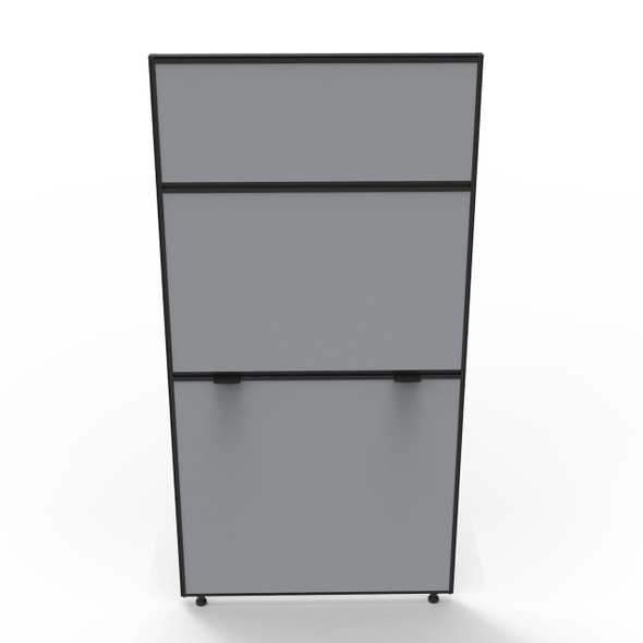 Rapidline Shush30 Plus Screen 750 x 30 x 1500mm Grey Fabric / Black