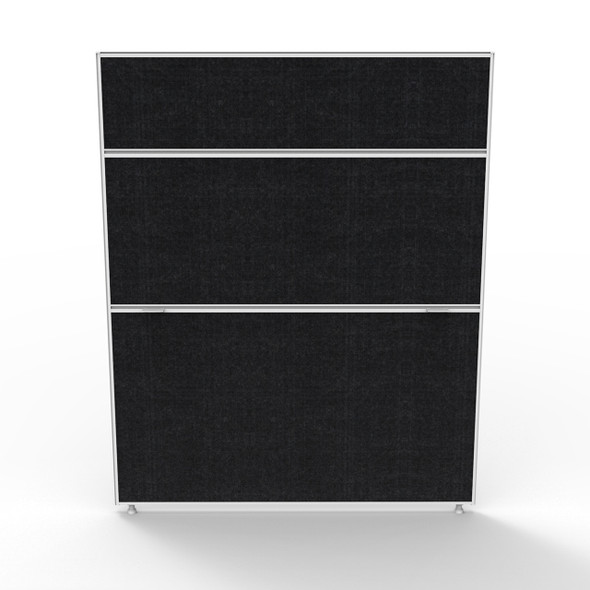 Rapidline Shush30 Plus Screen 1200 x 30 x 1500mm Black Fabric / White