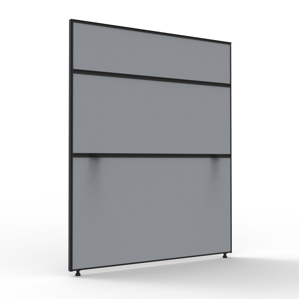 Rapidline Shush30 Plus Screen Grey Fabric / Black 1200 x 30 x 1500mm
